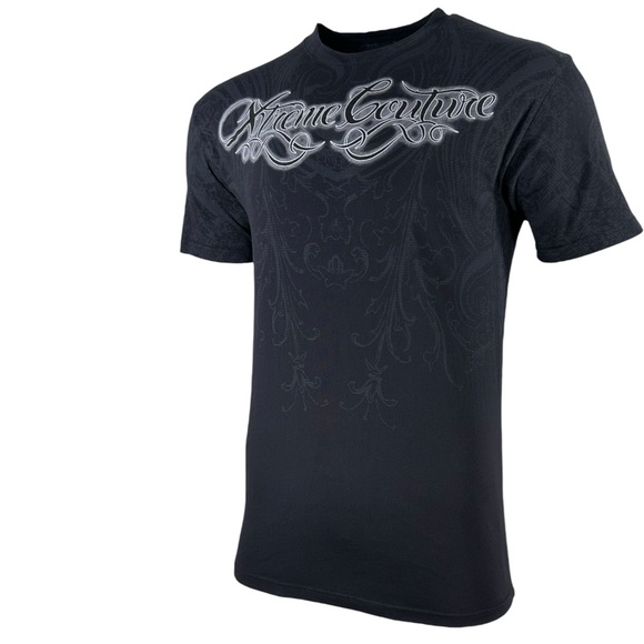 Xtreme Couture by Affliction Men's T-Shirt Wrecked Biker Cross Y2K S-5XL - Picture 4 of 6